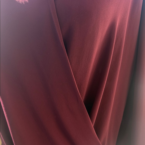 Pleione Deep Burgundy Women's Blouse - Picture 2 of 4